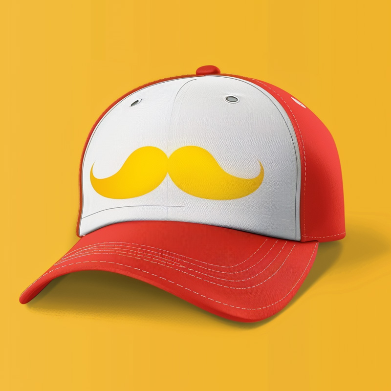 Red and white hats